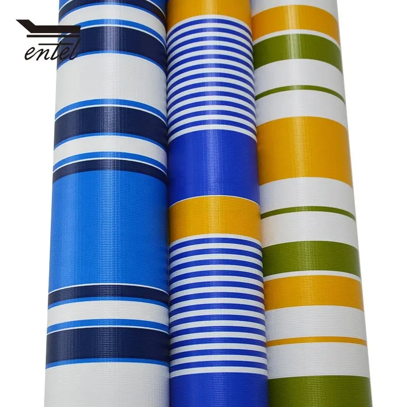 Heavy duty uv resistant and waterproof customized high quality pvc stripe tarpaulin laminated striped tarpaulin roll