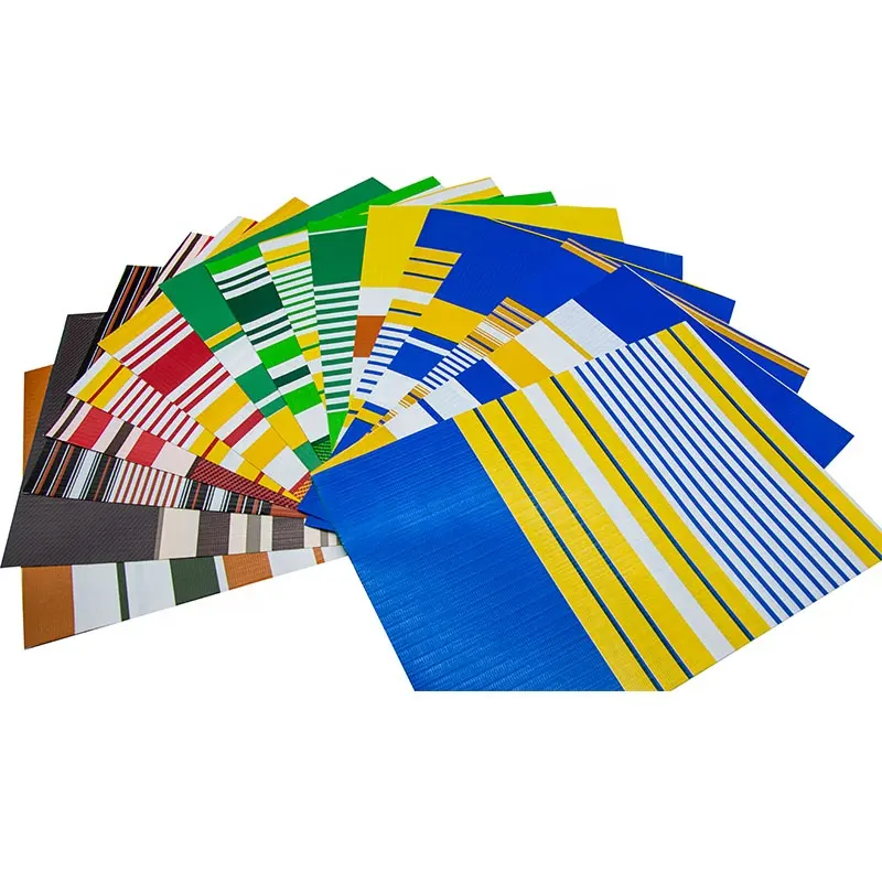 Heavy duty uv resistant and waterproof customized high quality pvc stripe tarpaulin laminated striped tarpaulin roll