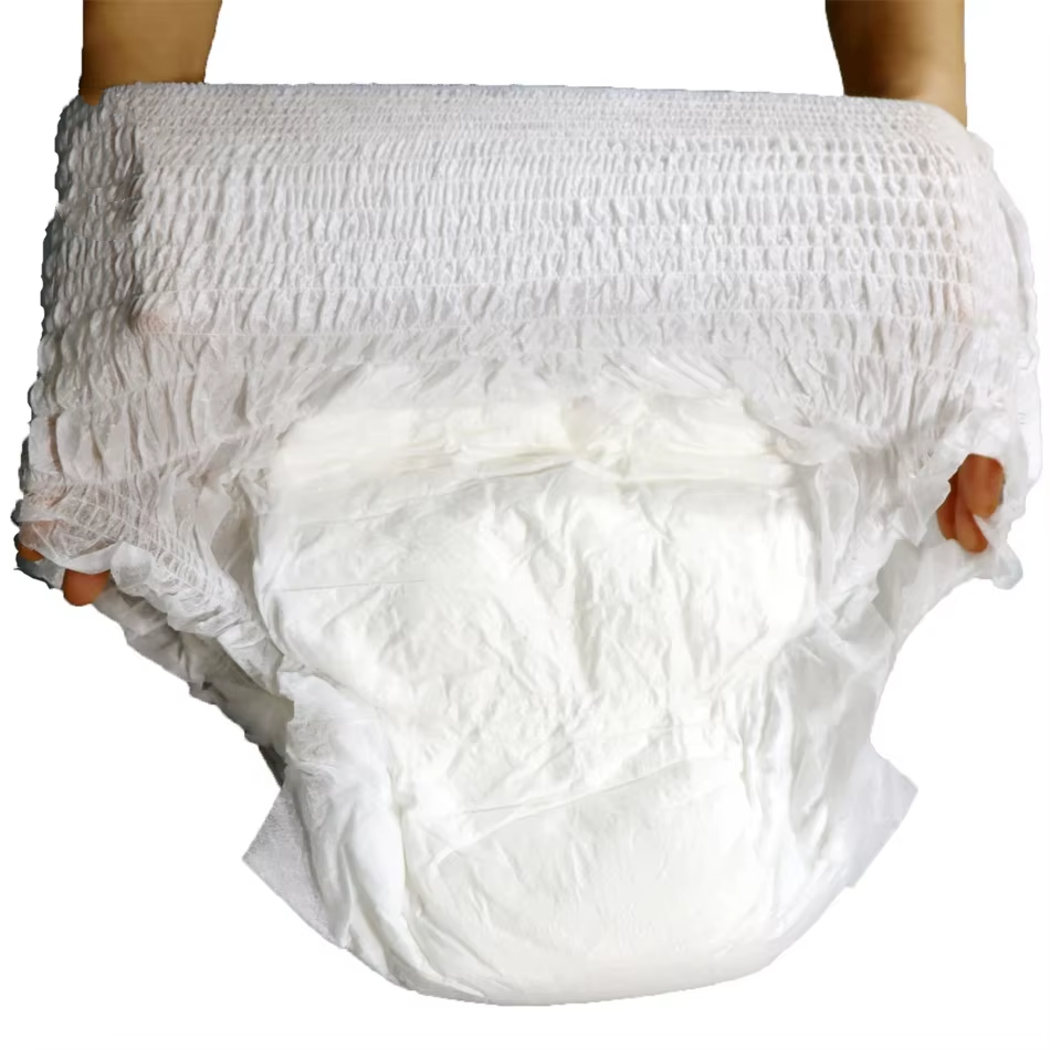 Pantalones absorbentes estupendos de los pañales de los adultos de la incontinencia del polímero para disponible