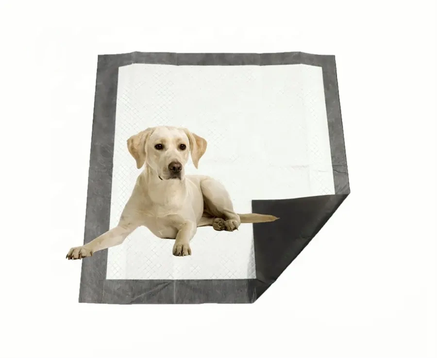 Coussin pour animaux de compagnie noir, couleur personnalisée, tampon de pipi jetable pour chien, fabrication de tampons d'entraînement pour chiots