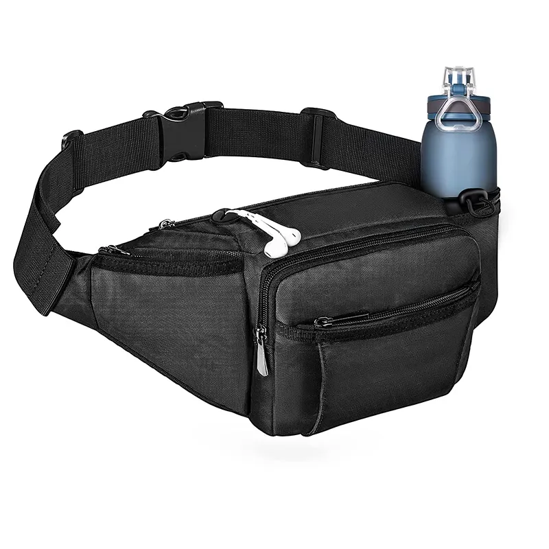 Waterproof Sport Waist Fanny Pack Running Cycling Belt Bag With Water Bottle Holder