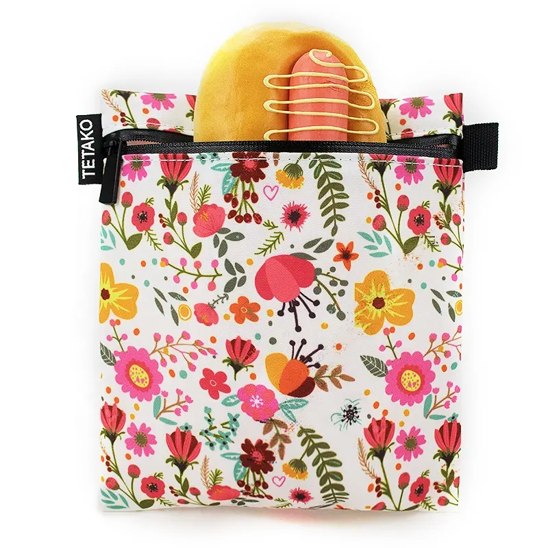 Full Printed Food Snack Storage Bags Set Reusable Sandwich Pouch