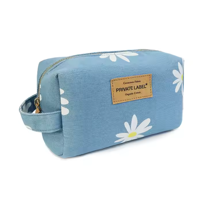 Travel Large Capacity Daily Cosmet Bag Organizer Women Makeup Pouch Denim Cosmetic Bag