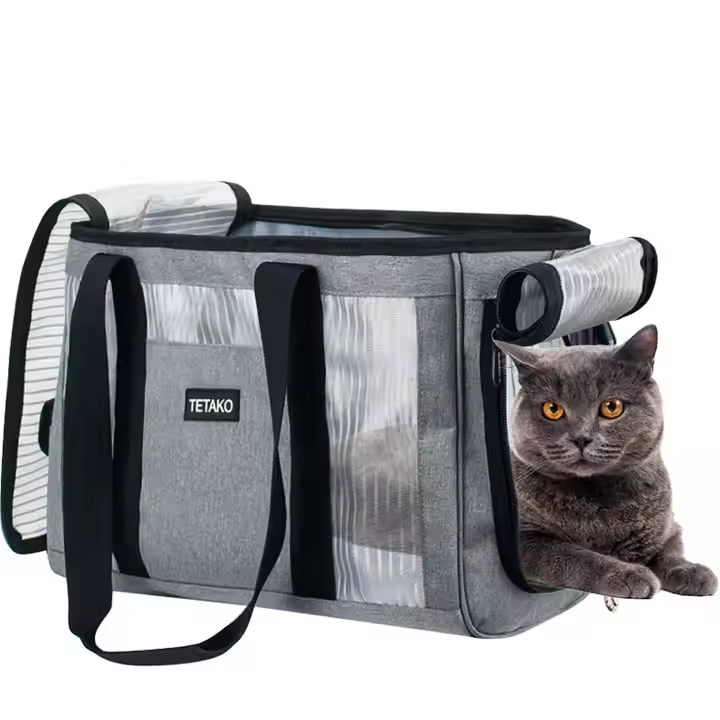 Expandable Small Dog Cat Outdoor Carrier Mesh Breathable Pet Travel Bag