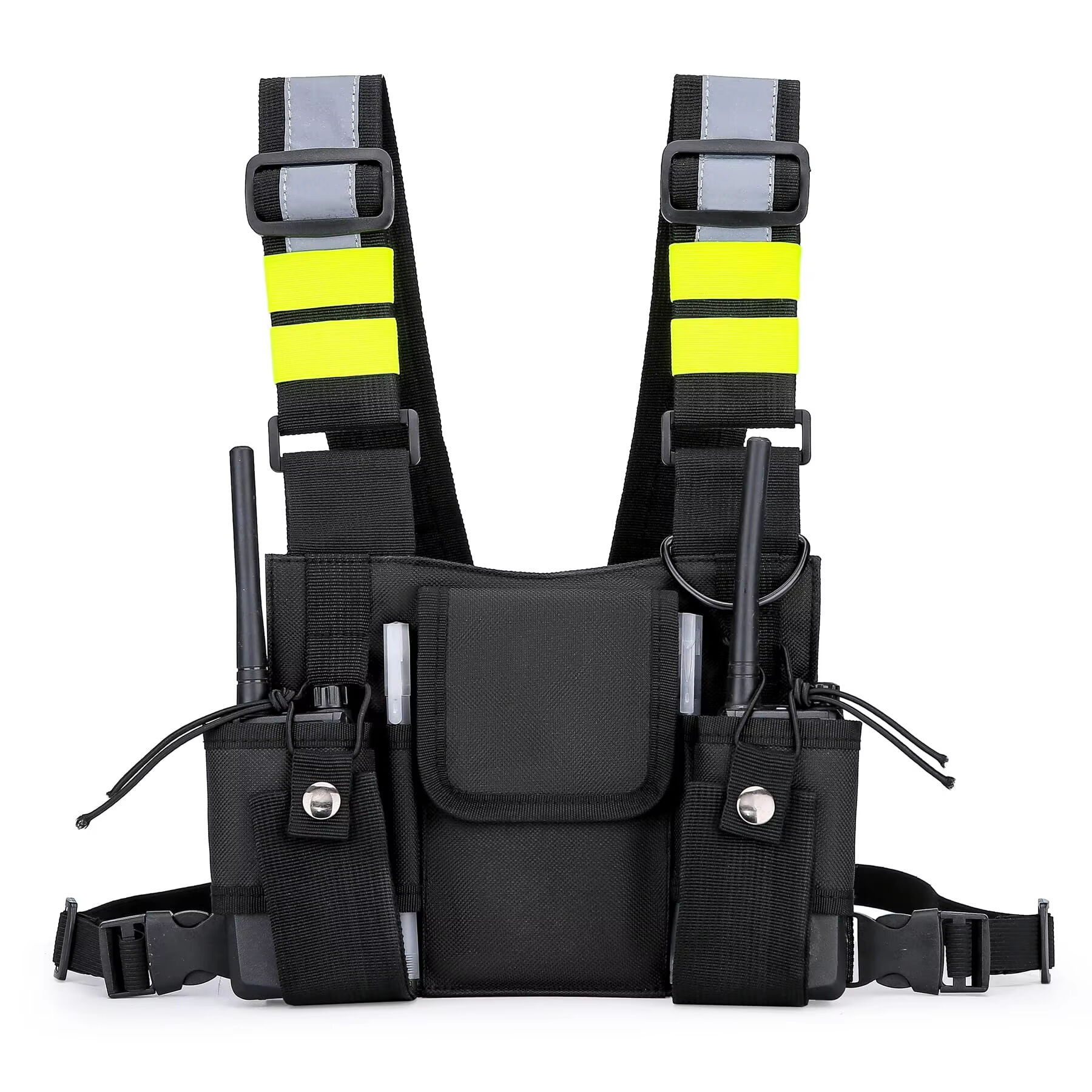 Universal Streetwear Men's Chest Rig - Hiphop Hands-Free Running Vest Pack