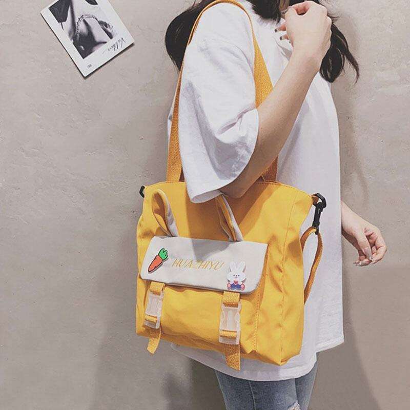 Korean Style Students Shopping Cute Canvas Shoulder Tote Bag