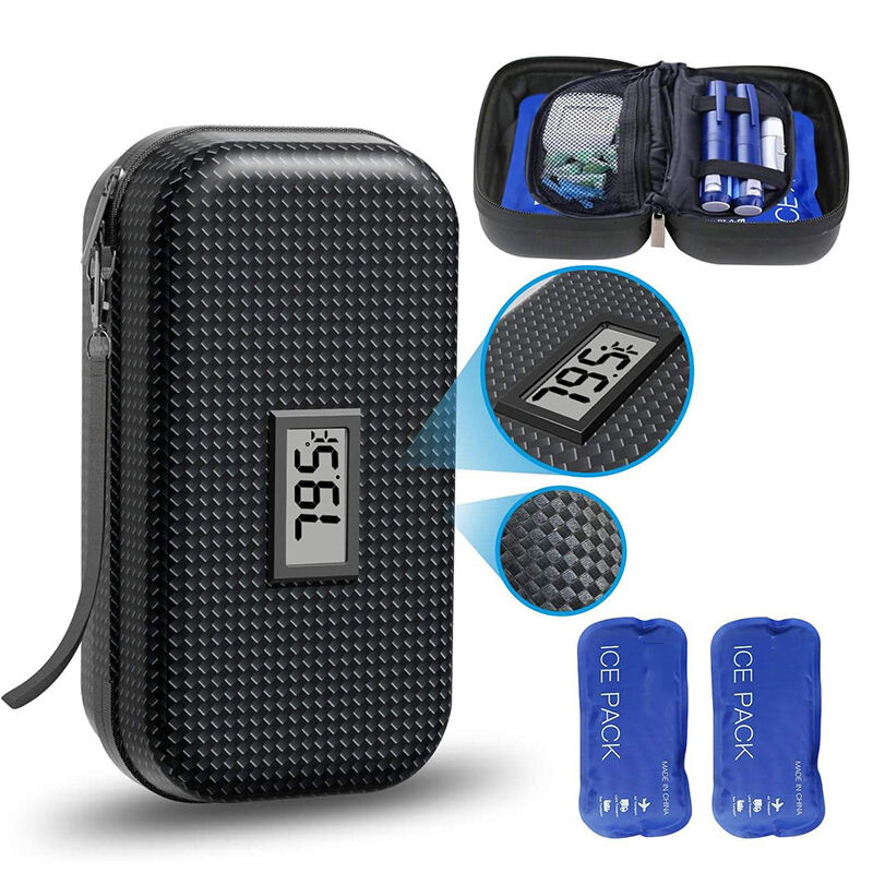 Custom Travel Waterproof Protective Carrying Zipper Hard EVA Insulin Cooler Case