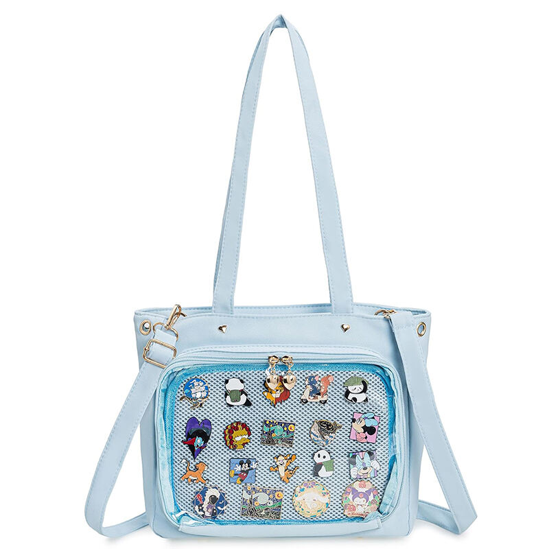 Kawaii Pins Display Ita Tote Bag Canvas Shoulder Crossbody Bag