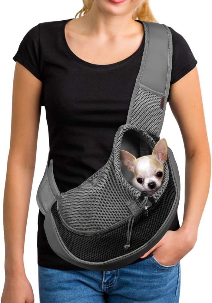 Adjust Strap Anti-Falling Breathable Mesh Travel Safe Pet Dog Sling Carrier Bag