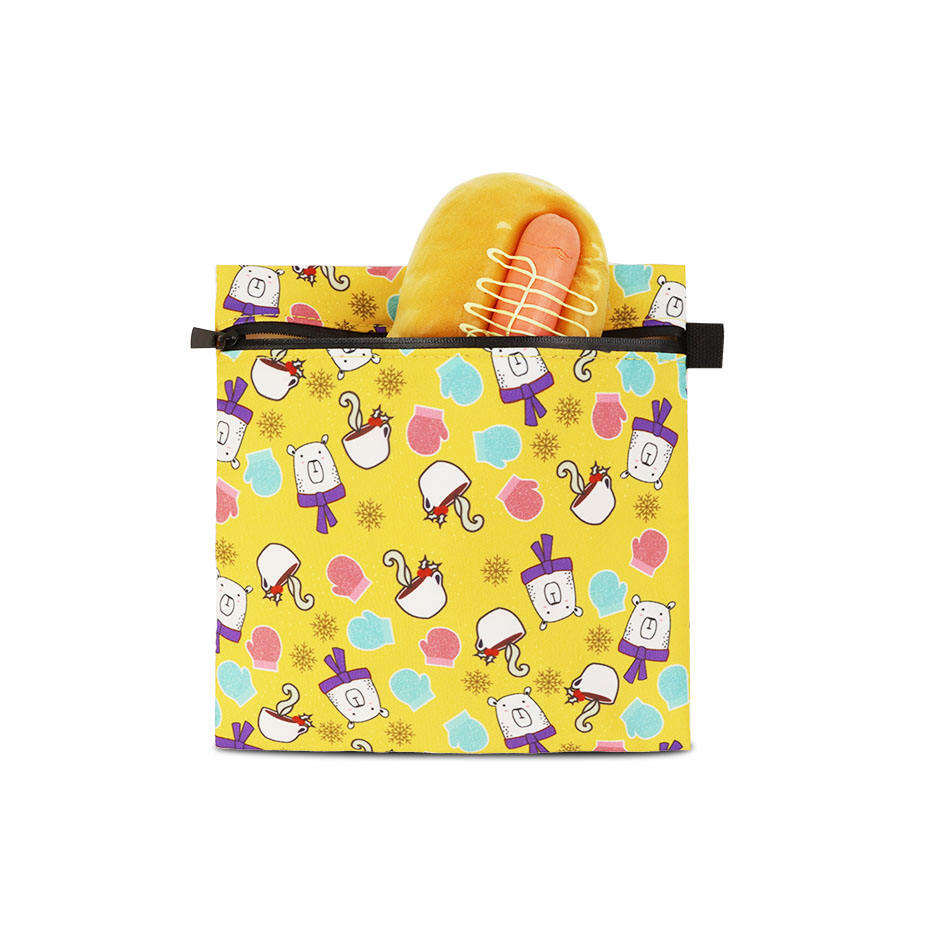 Eco friendly TPU Lining Washable Cooler Food Reusable BPA Free Sandwich Printed Snack Bags