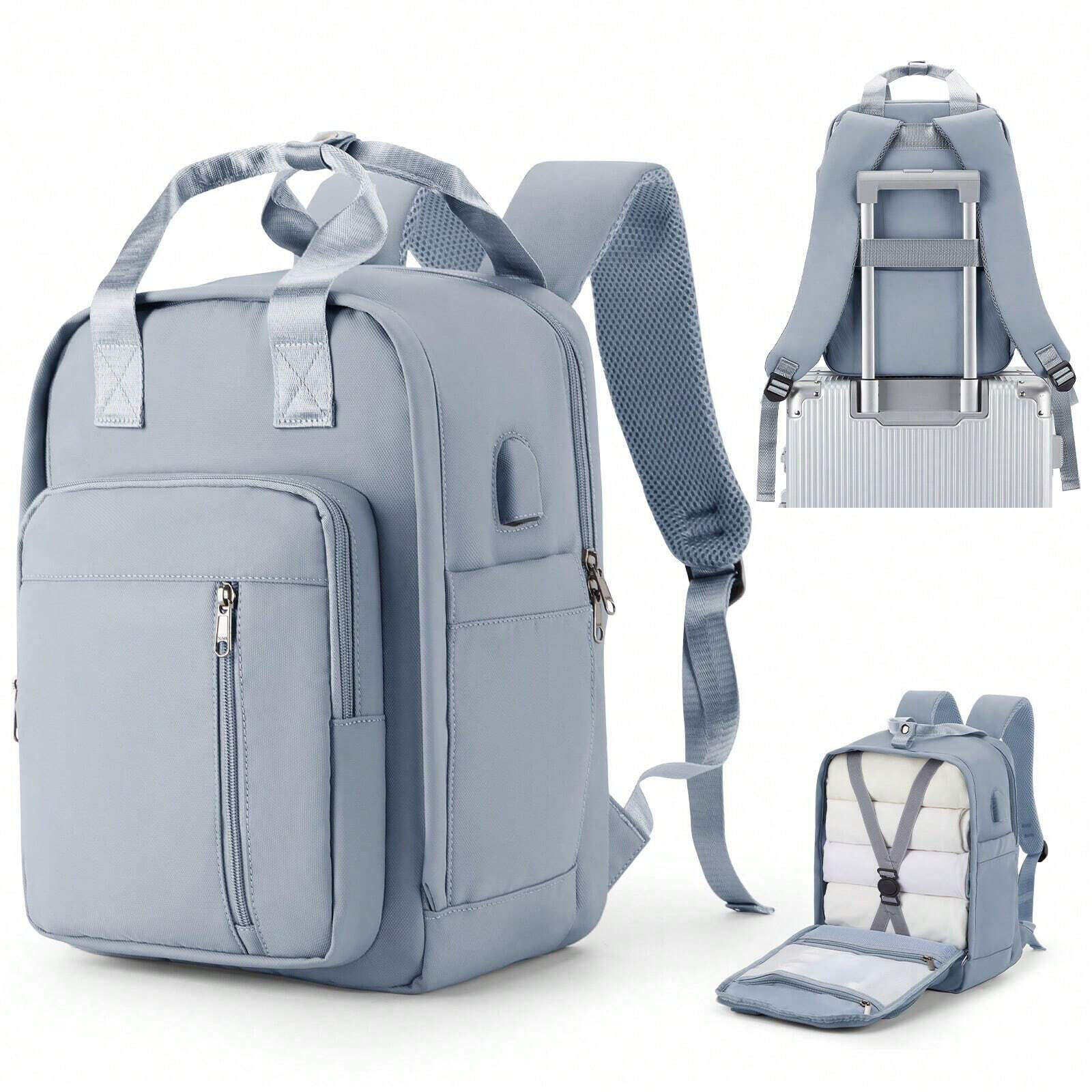 Large Capacity Waterproof Shoulder Notebook Business Travel Backpack With Shoes Compartment