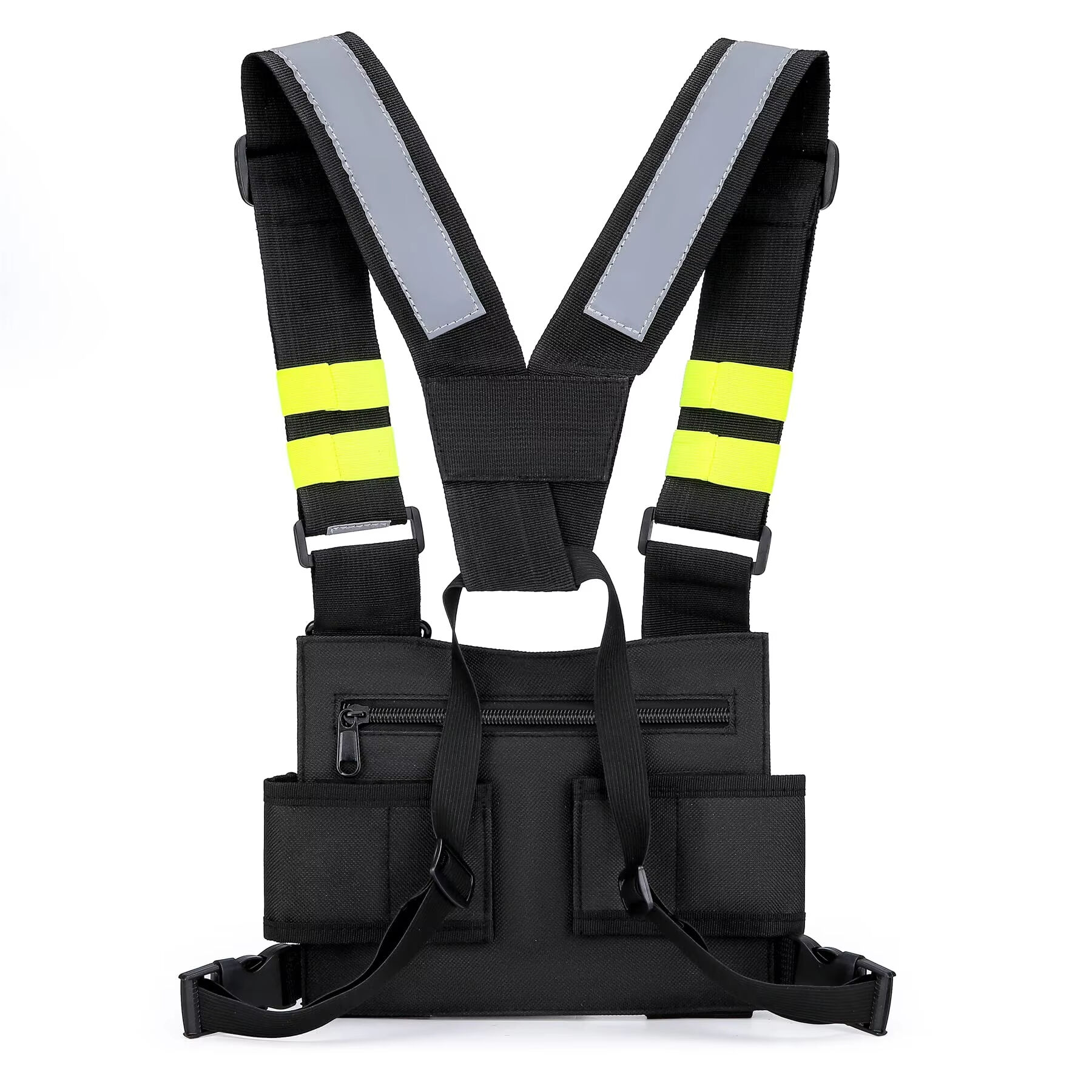 Universal Streetwear Men's Chest Rig - Hiphop Hands-Free Running Vest Pack