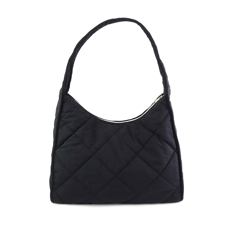 Large Diamond Quilted Puffer Tote Bag