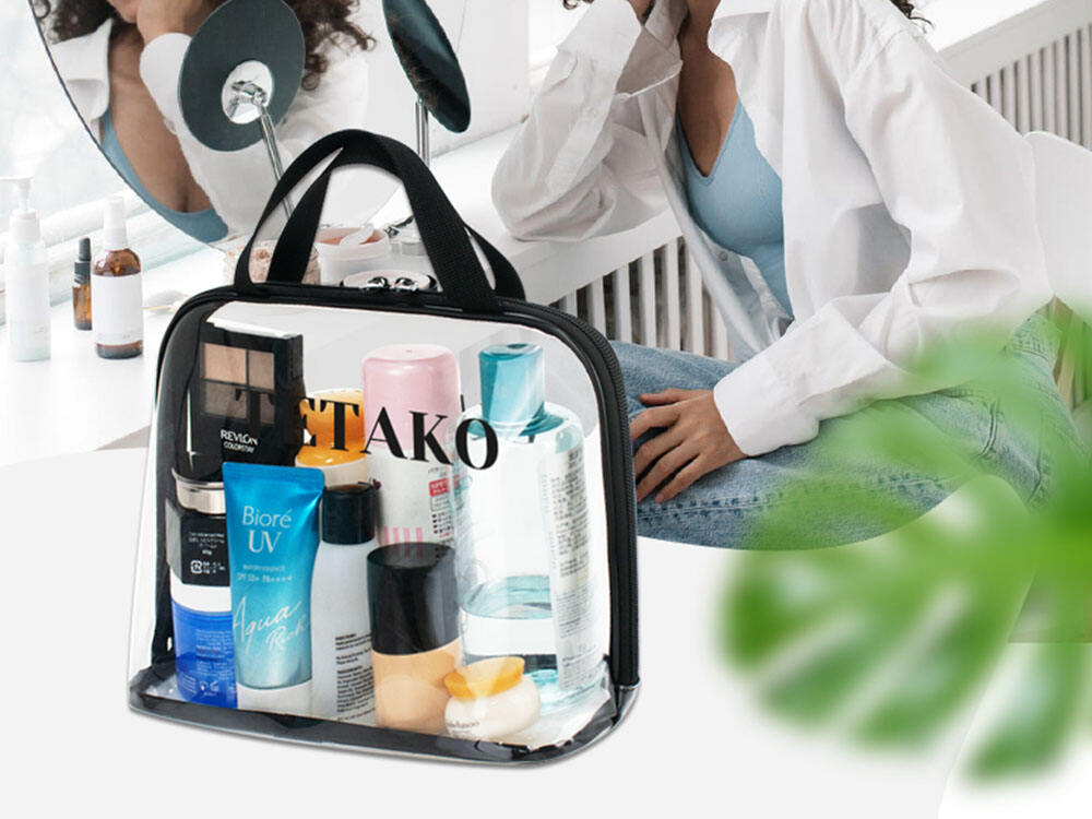 women clear toiletry cosmetic bags for travel