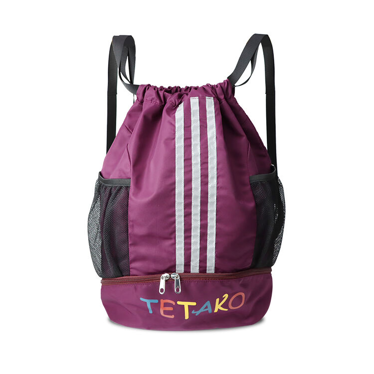 Sports Drawstring Backpack With Shoe Compartment