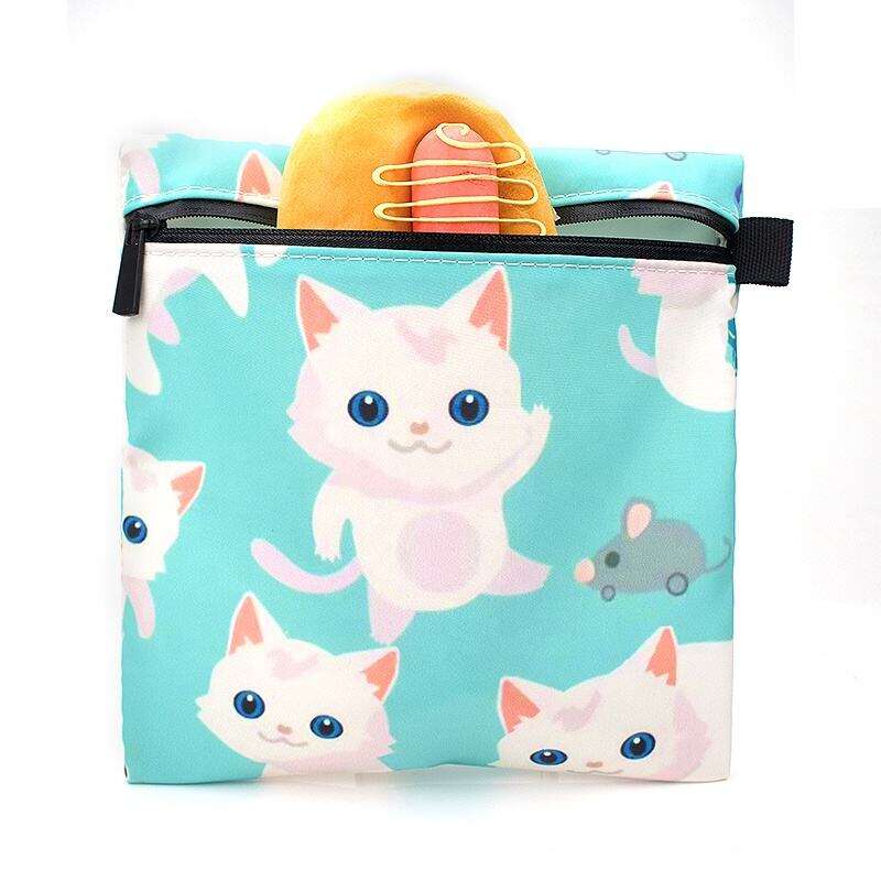 Eco friendly Printed Cloth Washable Cooler Food Snack Package Reusable Sandwich Bag