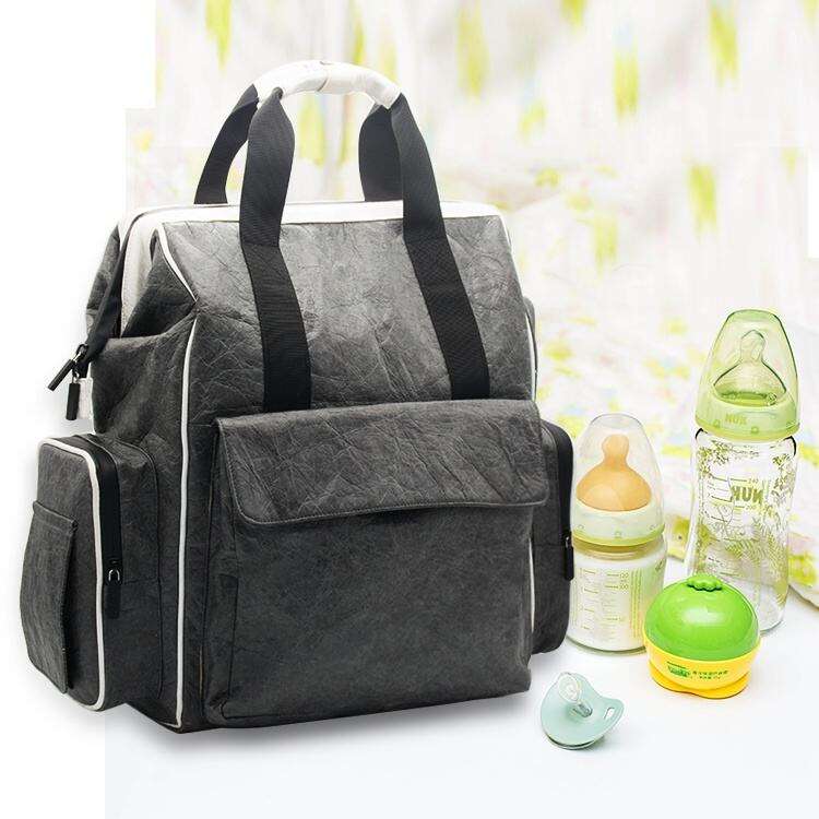 Custom Large Capacity Waterproof Travel Mummy Backpack Tyvek Tote Baby Diaper Bag