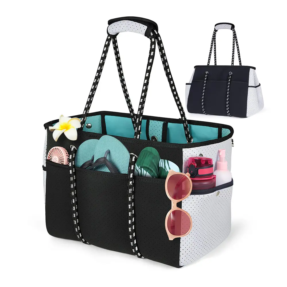 Neoprene Waterproof Travel Vacation Beach Tote Bag Handbag