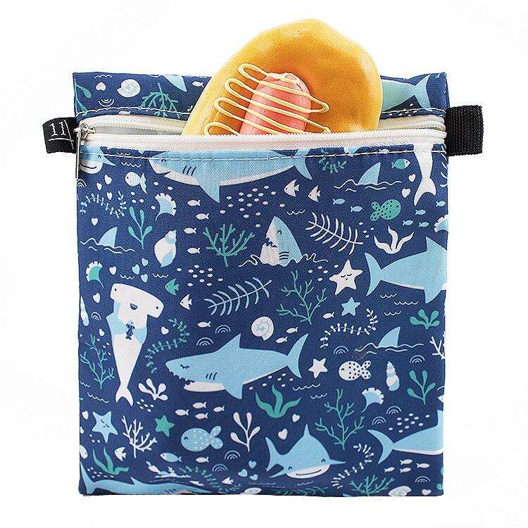 Eco friendly Printed Cloth Washable Food Snack Package Reusable Sandwich Bag