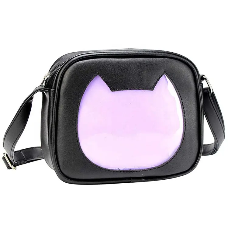 Fashion Casual Cute Cat Shape PU Leather Crossbody Ita Bag