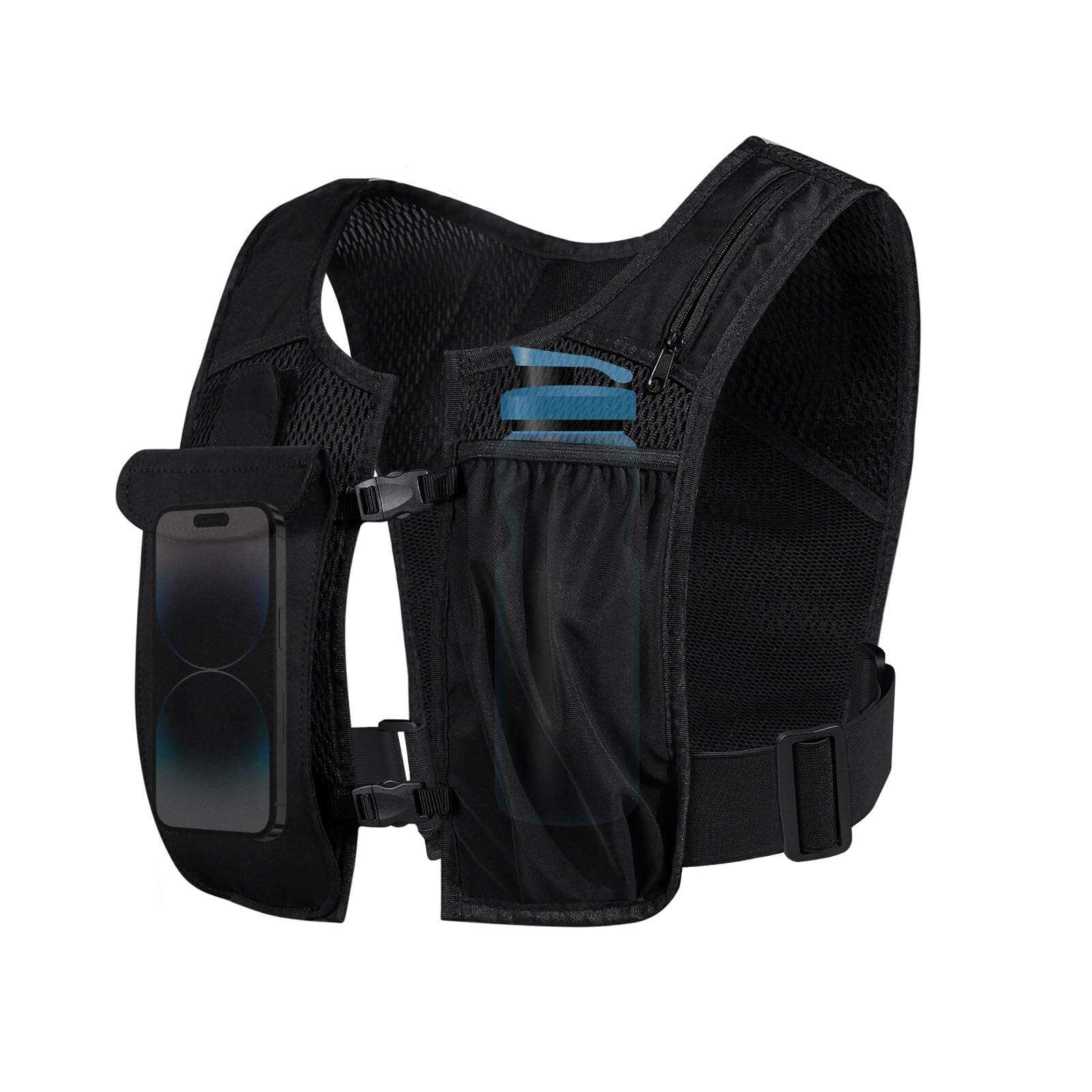 Reflective Running Hydration Vest Waterproof Mobile Phone Bag Hiking Hydration Backpack