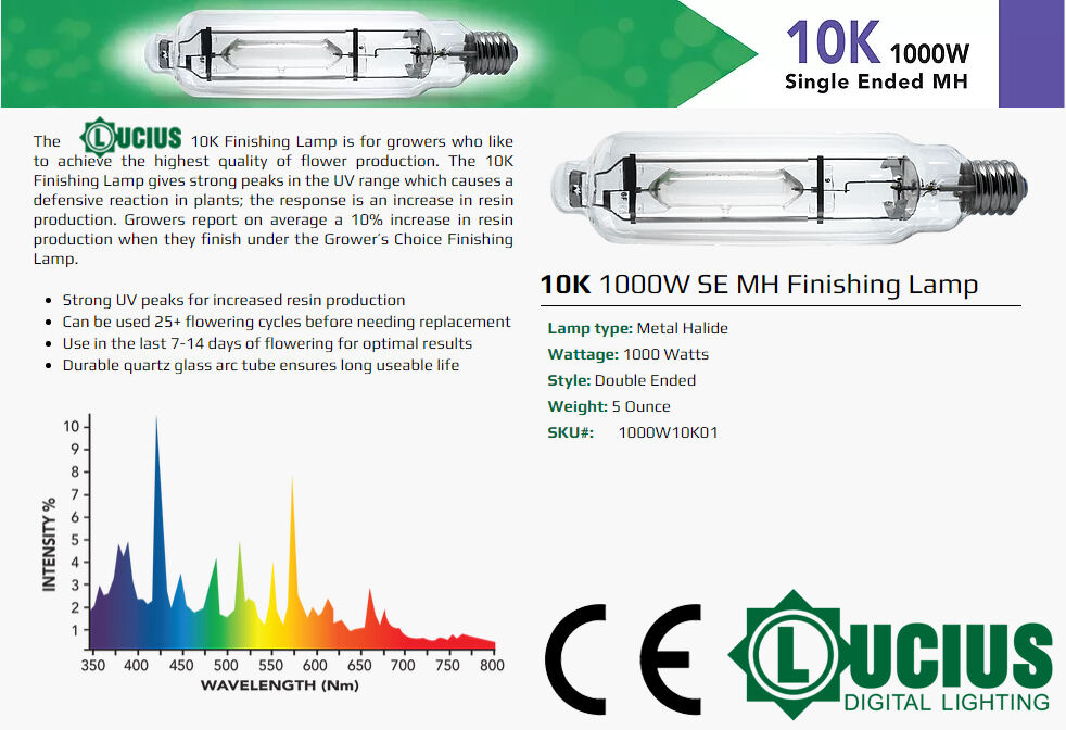 1000W Single Ended MH Lamp 10K factory