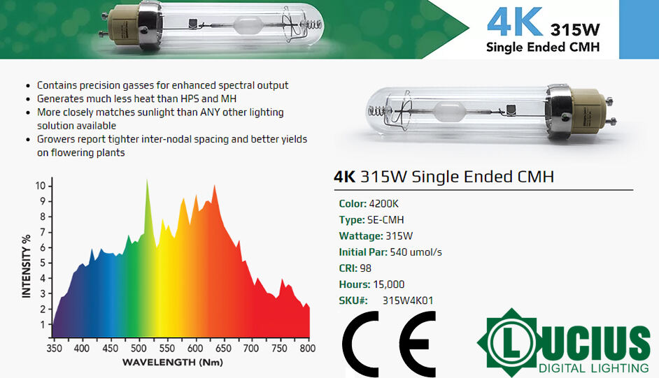 315W CMH lampa 4k tovární