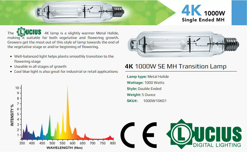 1000 W Single-Ended MH-Lampe 4K Details