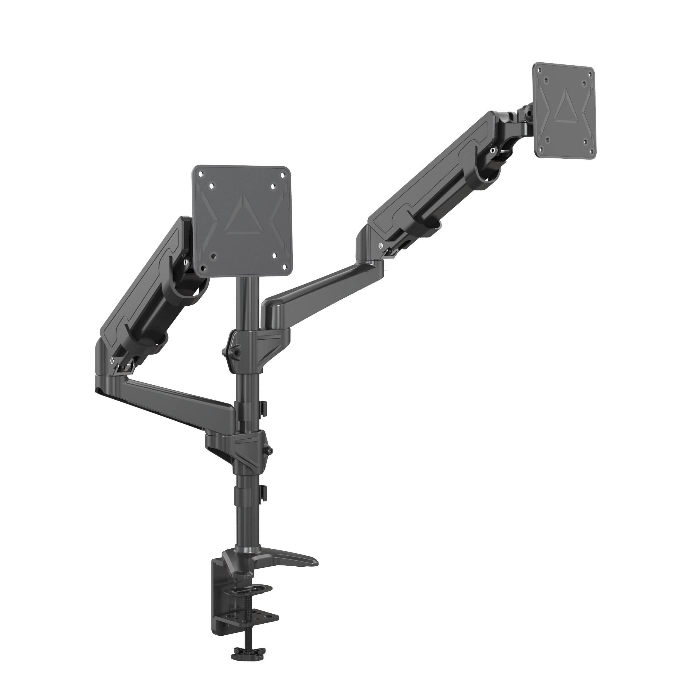 Ergonomischer Doppelbildschirm-Gasfederarm mit Schnellmontage und Kabelmanagement – V-MOUNTS VM-GE524D