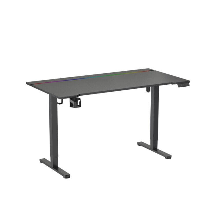 Electric Height Adjustable Gaming Desk with RGB Lighting & Memory Controller – V-MOUNTS VM-EGT06
