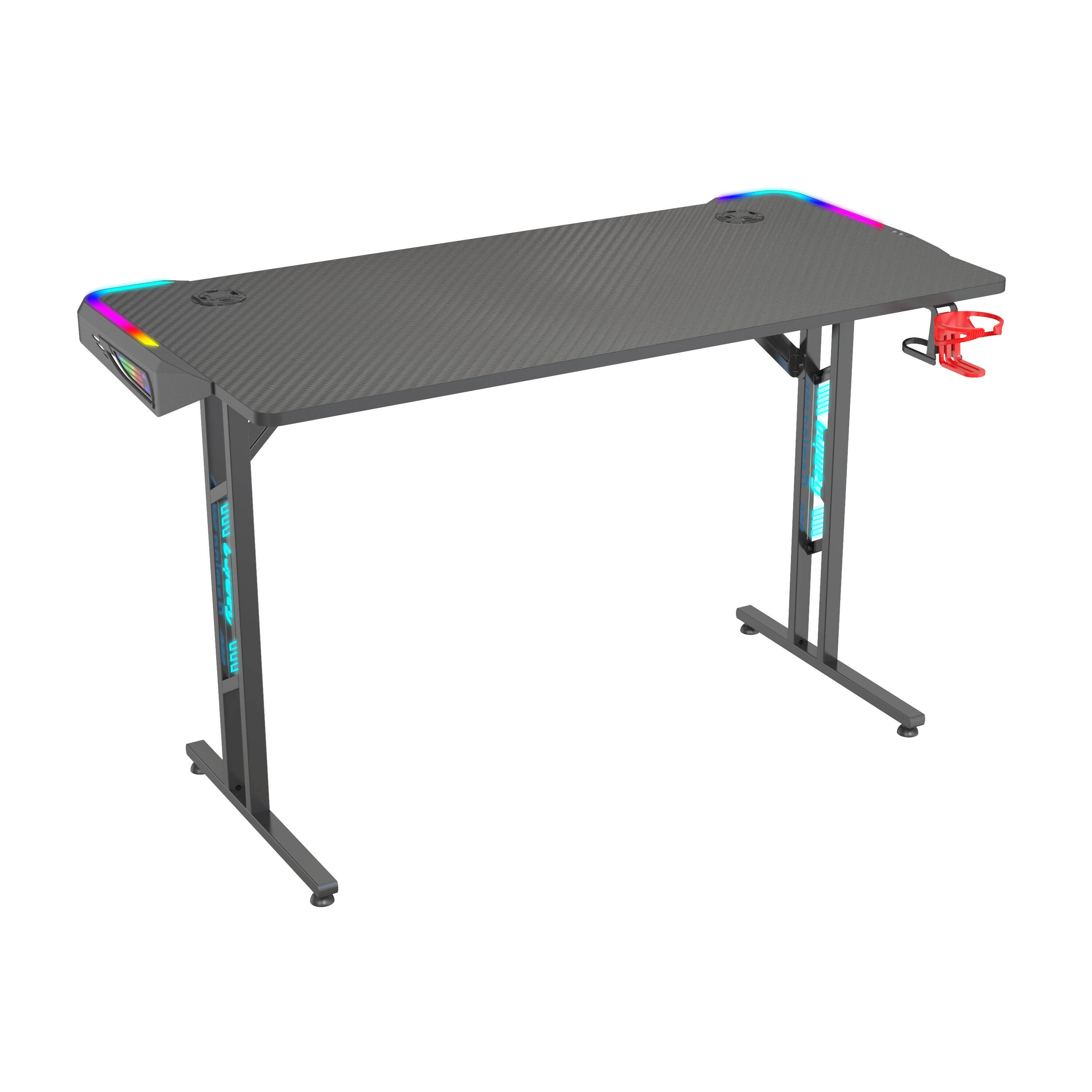 RGB Gaming Desk with Double-Sided Marquee Lighting & T-Legs – V-MOUNTS ...