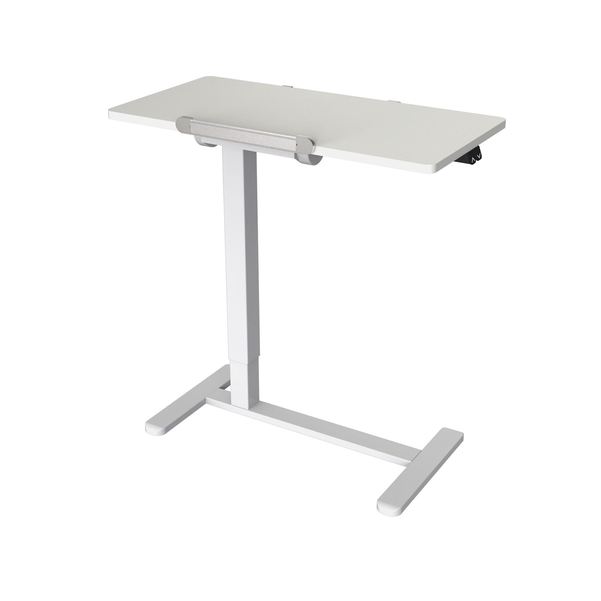 Battery-Powered Electric Laptop Desk with Anti-Tip Design, Front Wrist Rest & Reversible Desktop – V-MOUNTS VM-FB102