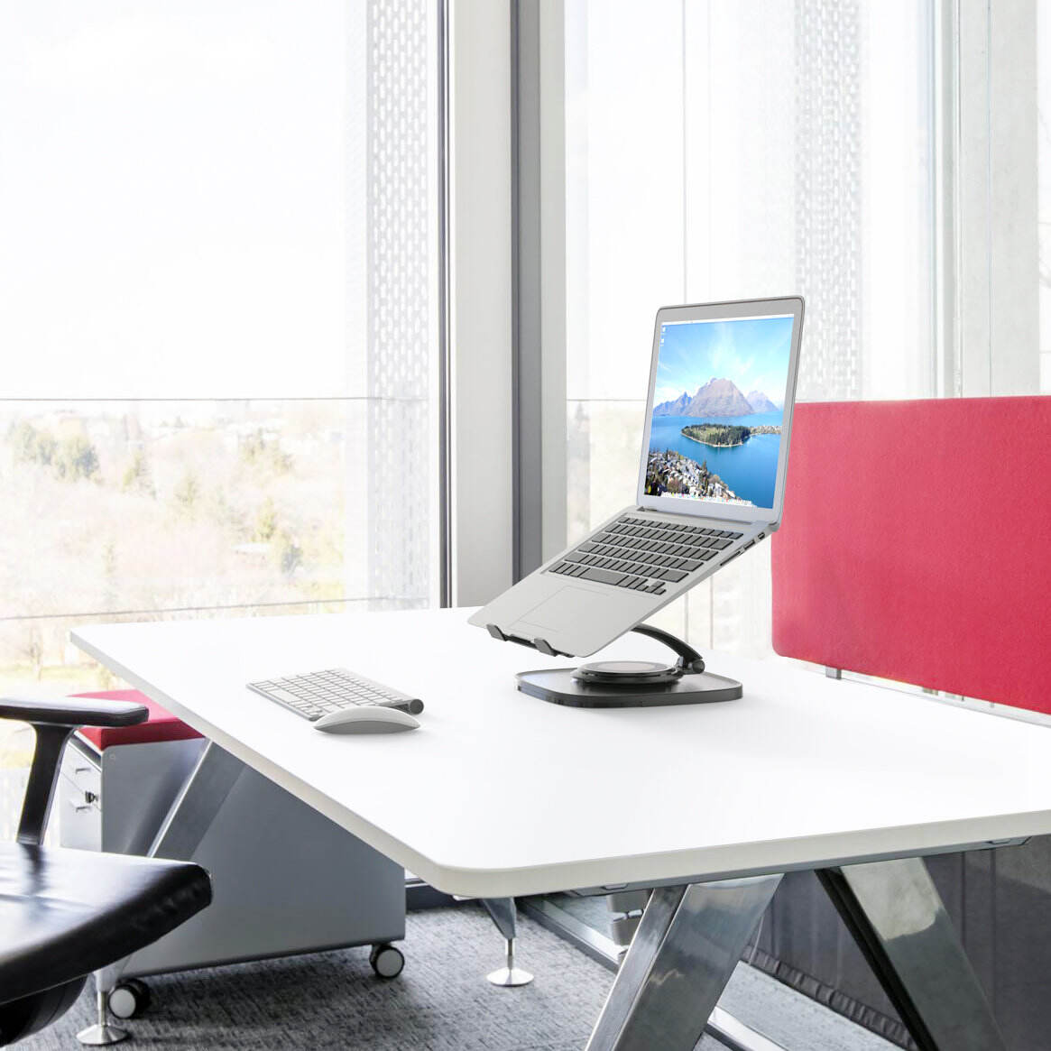 Adjustable Ergonomic Laptop Stand for Desk – Portable Metal Riser with ...