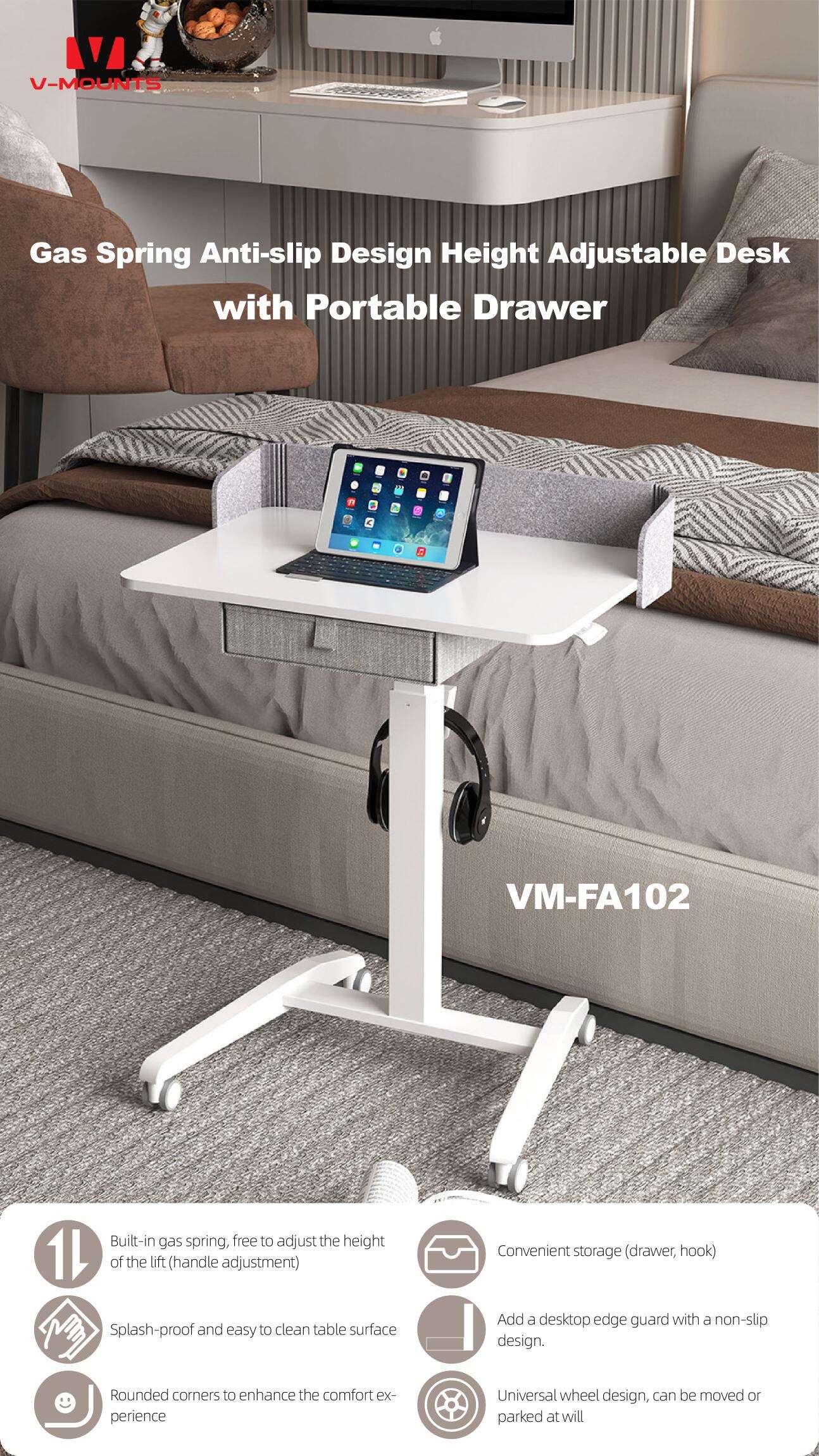V-MOUNTS Tavoli Portatili per Laptop FA102