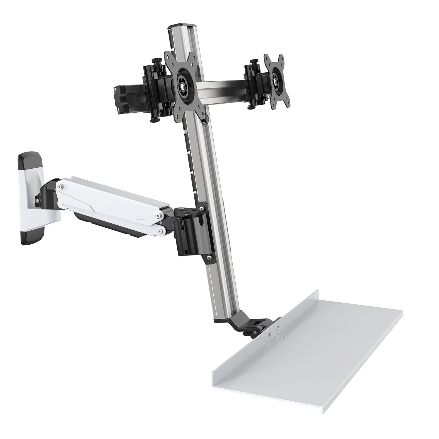 Dual Monitor Wall Mount with Keyboard Tray – V-MOUNTS VM-WS16 | Gas ...