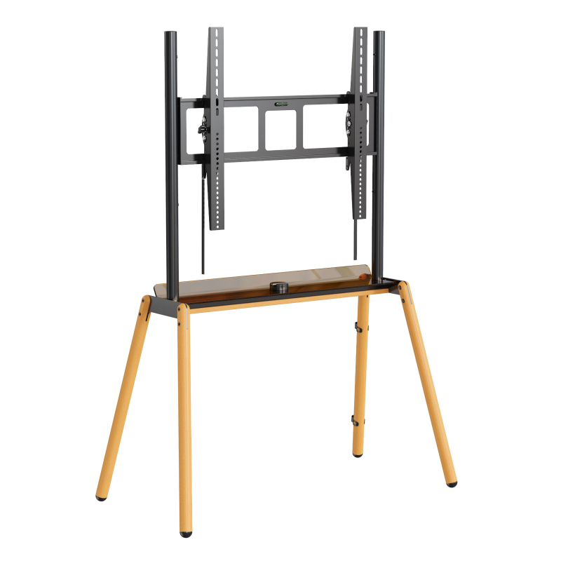 Easy-to-Install Height Adjustable TV Stand with Bracket | Manual 3-Gear Lift for 37–85” Screens | V-MOUNTS VM-TC004
