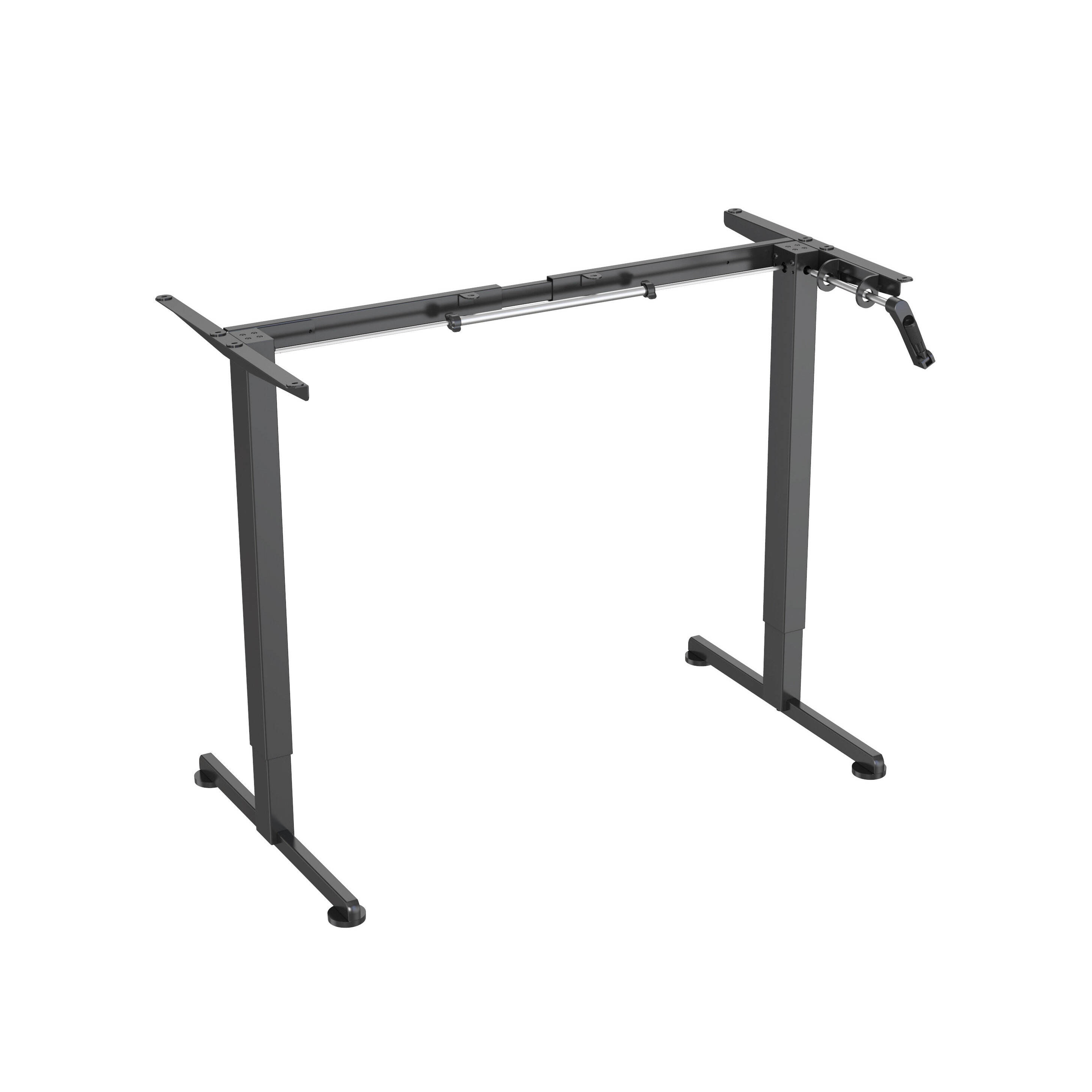 Manual Standing Desk Frame – Height Adjustable Crank Sit Stand Desk Base, No Power Needed, Home & Office Use – V-MOUNTS JSD7-02