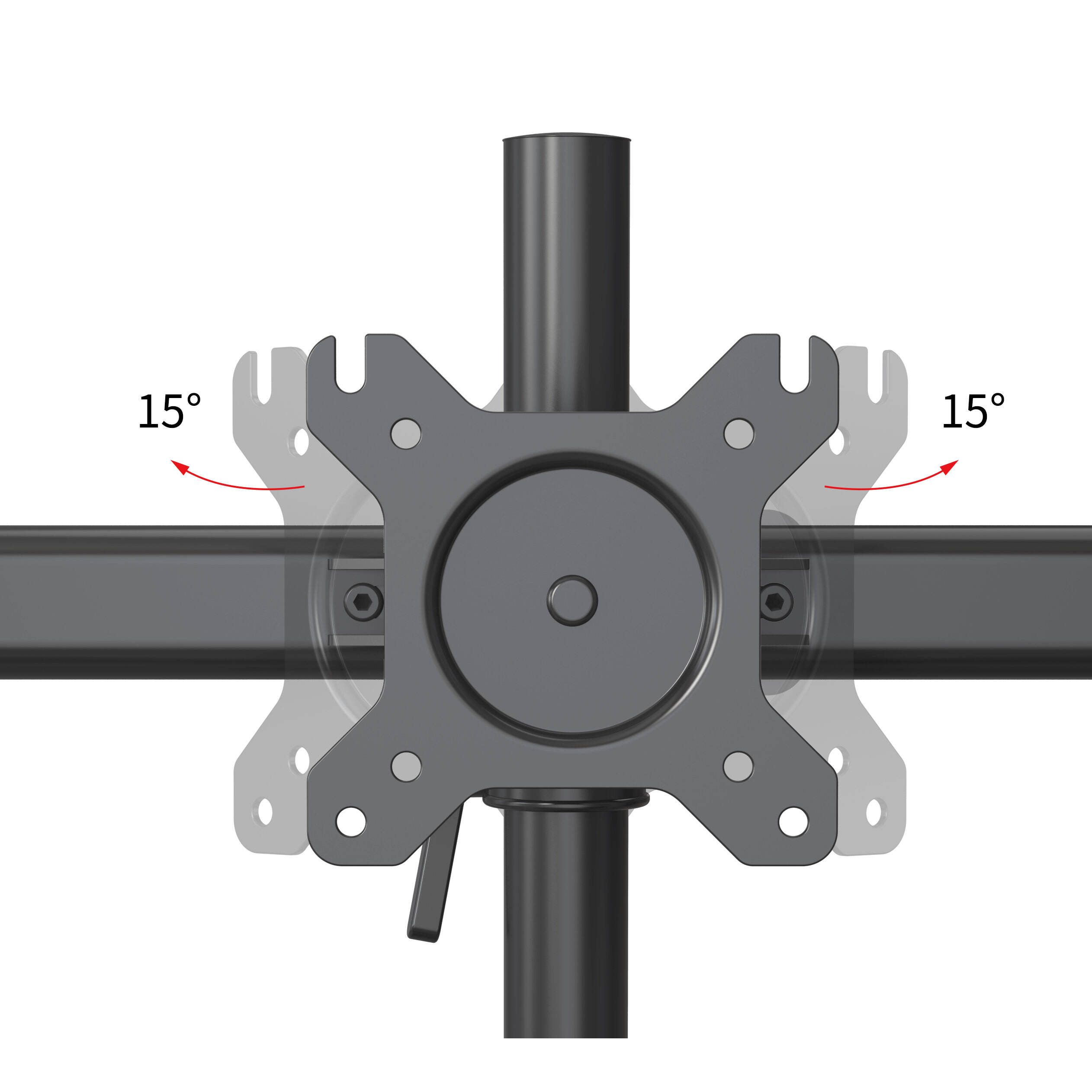 360 Degree Rotating Monitor Arm with Cable Management for 13-27 ...