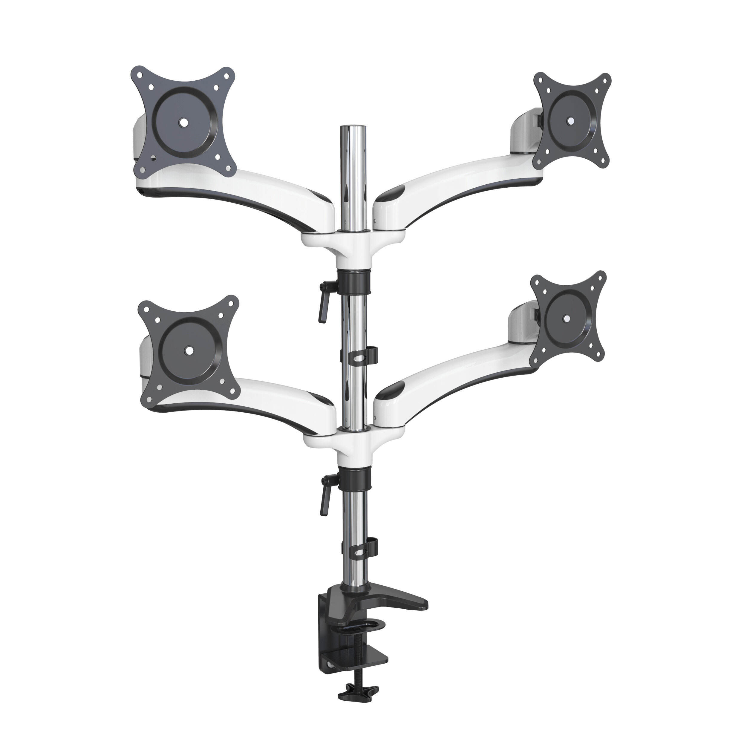 Full Motion Dual Monitor Desk Mount Stand with Cable Management – V-MOUNTS VM-FE144D
