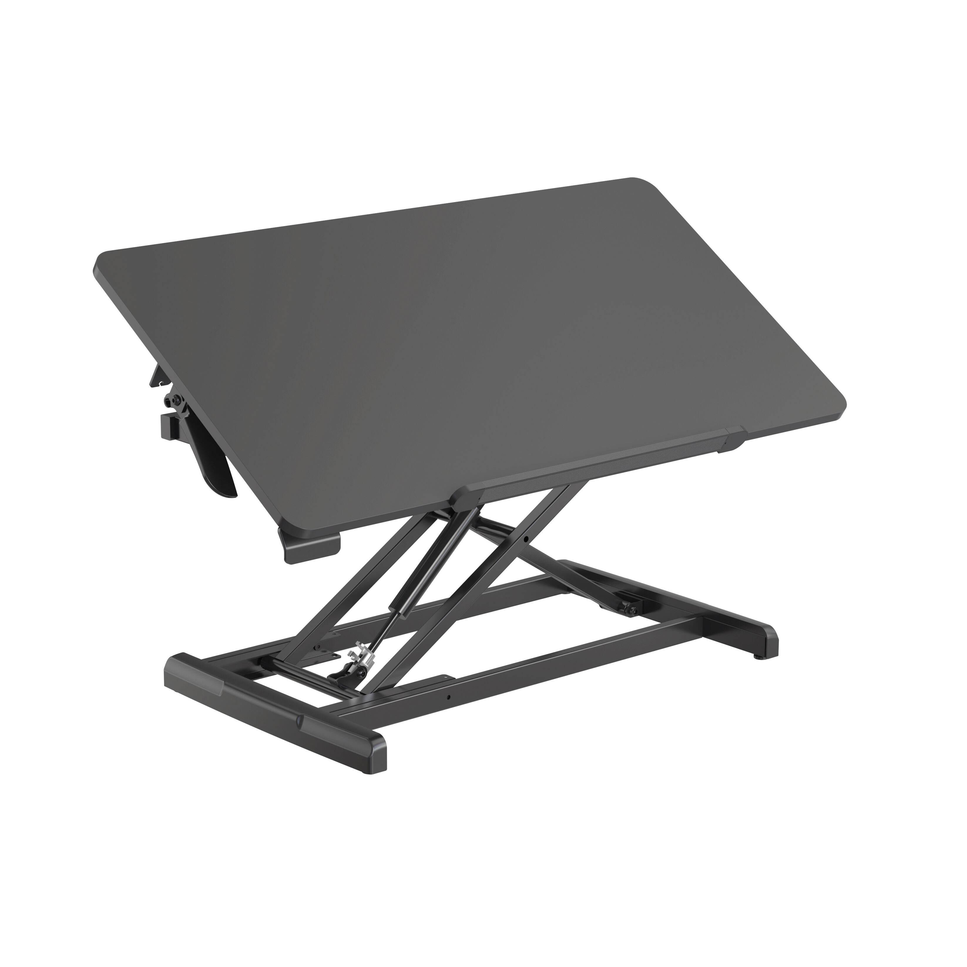 Gas Spring Sit-Stand Desktop Riser with Adjustable Tilt Angle | V-MOUNTS VM-GSD66HF