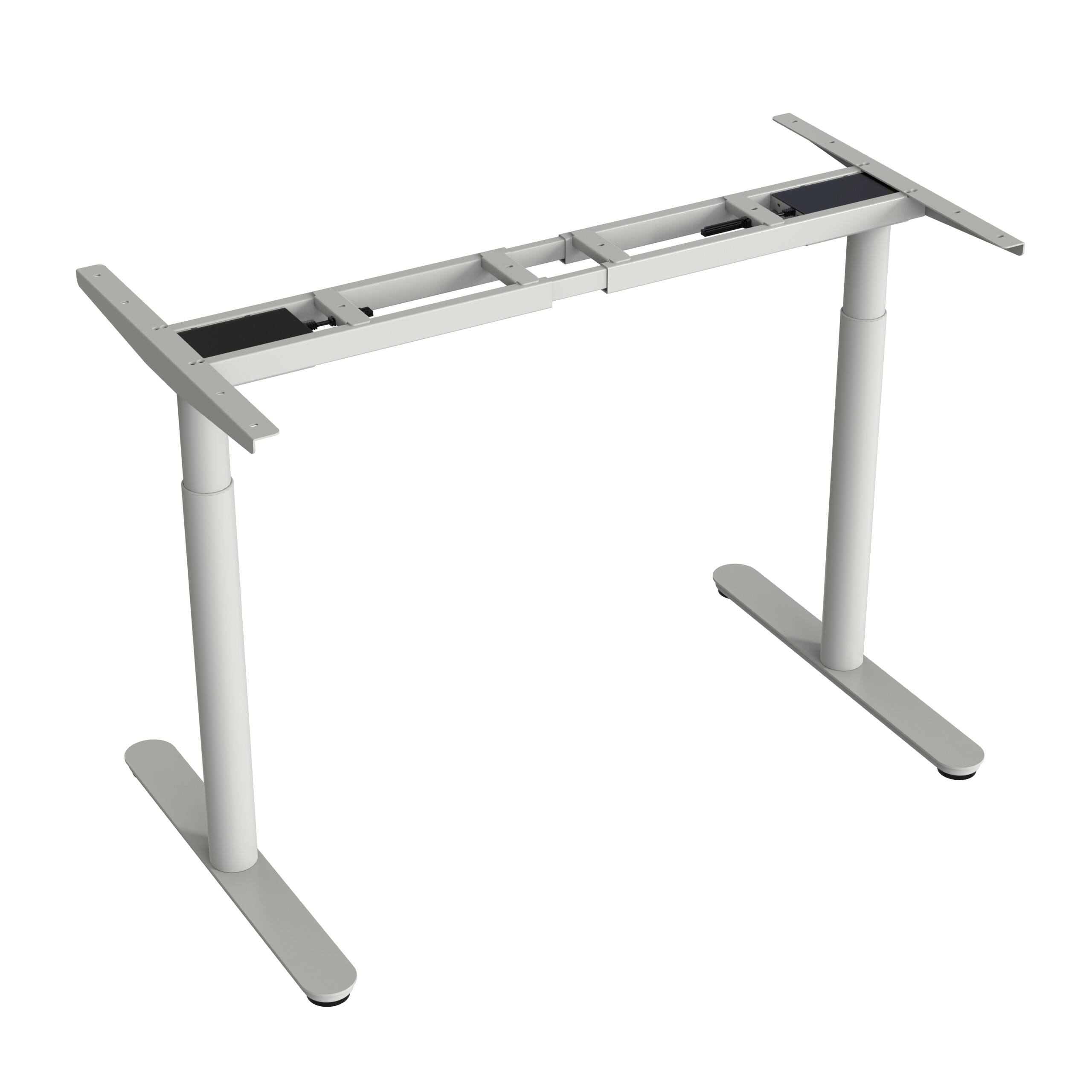 Electric Standing Desk Frame with Dual Motors, 2-Stage Round Column Adjustable Height and Width-Expandable Base – V-MOUNTS  JSD2BM-03-KZ