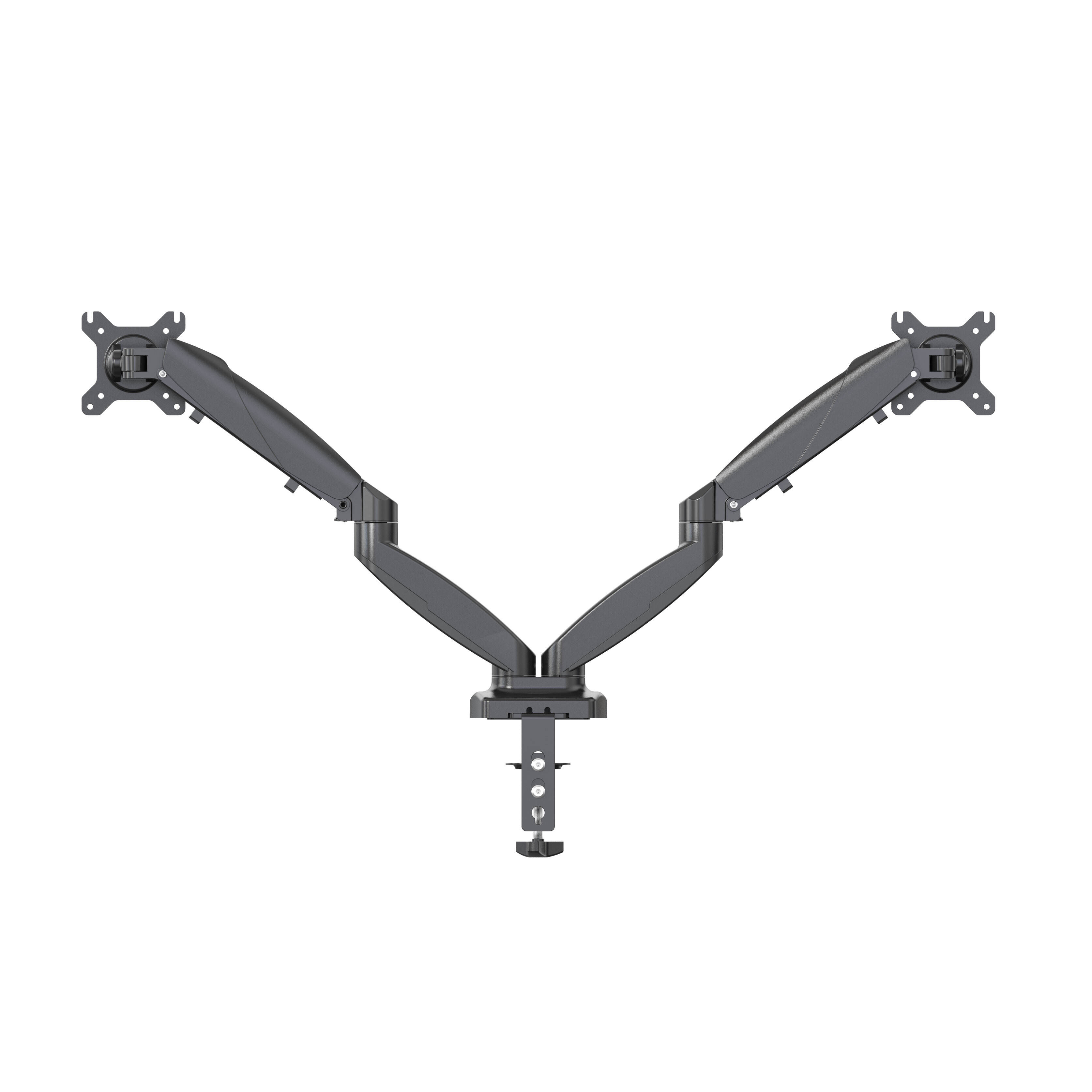 Dual Monitor Gas Spring Desktop Mount with Integrated Cable Management ...