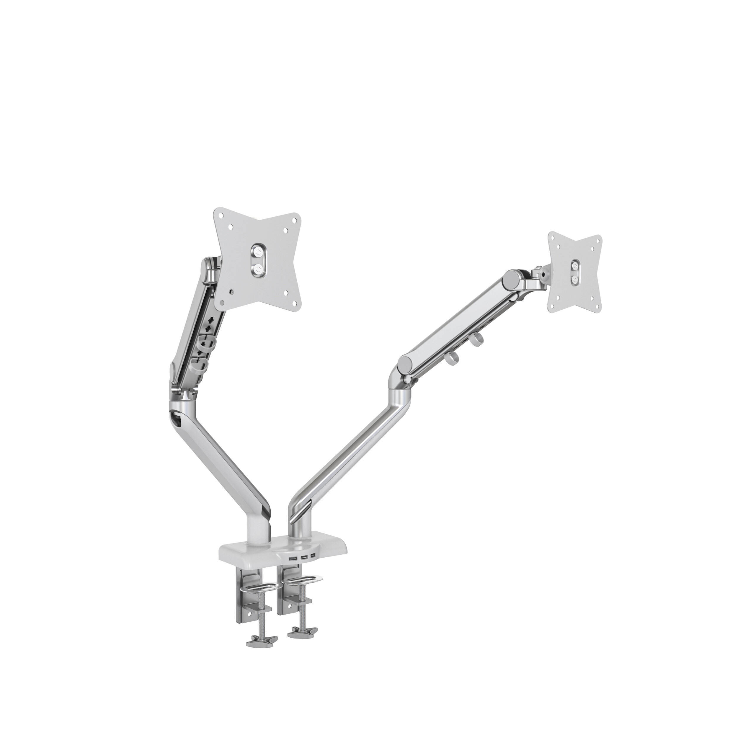 Ergonomische dubbele monitorarm met mechanische veer – V-MOUNTS VM-DS22U