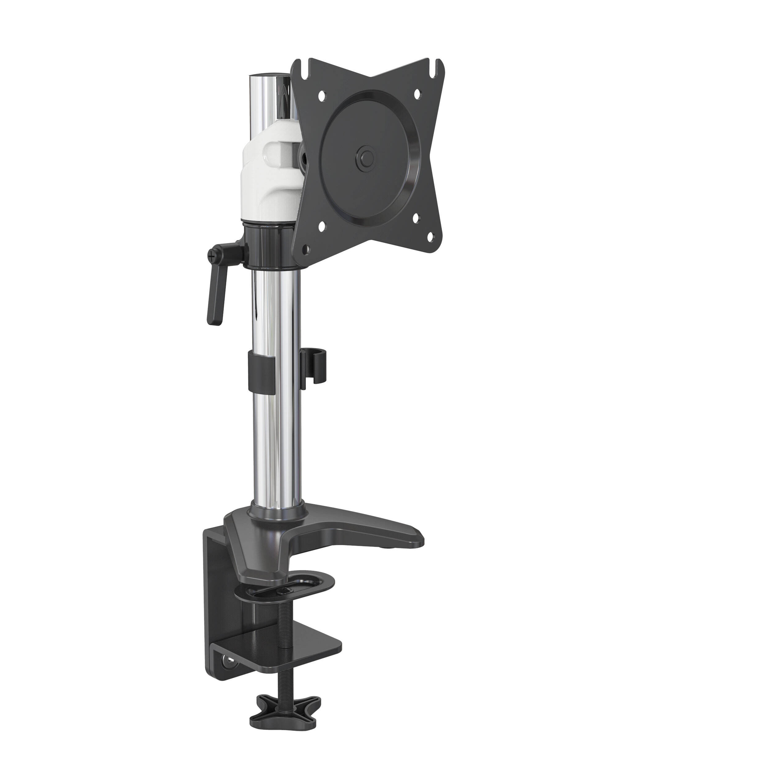 Height Adjustable Single Monitor Arm with Pole Stand – V-MOUNTS AE10