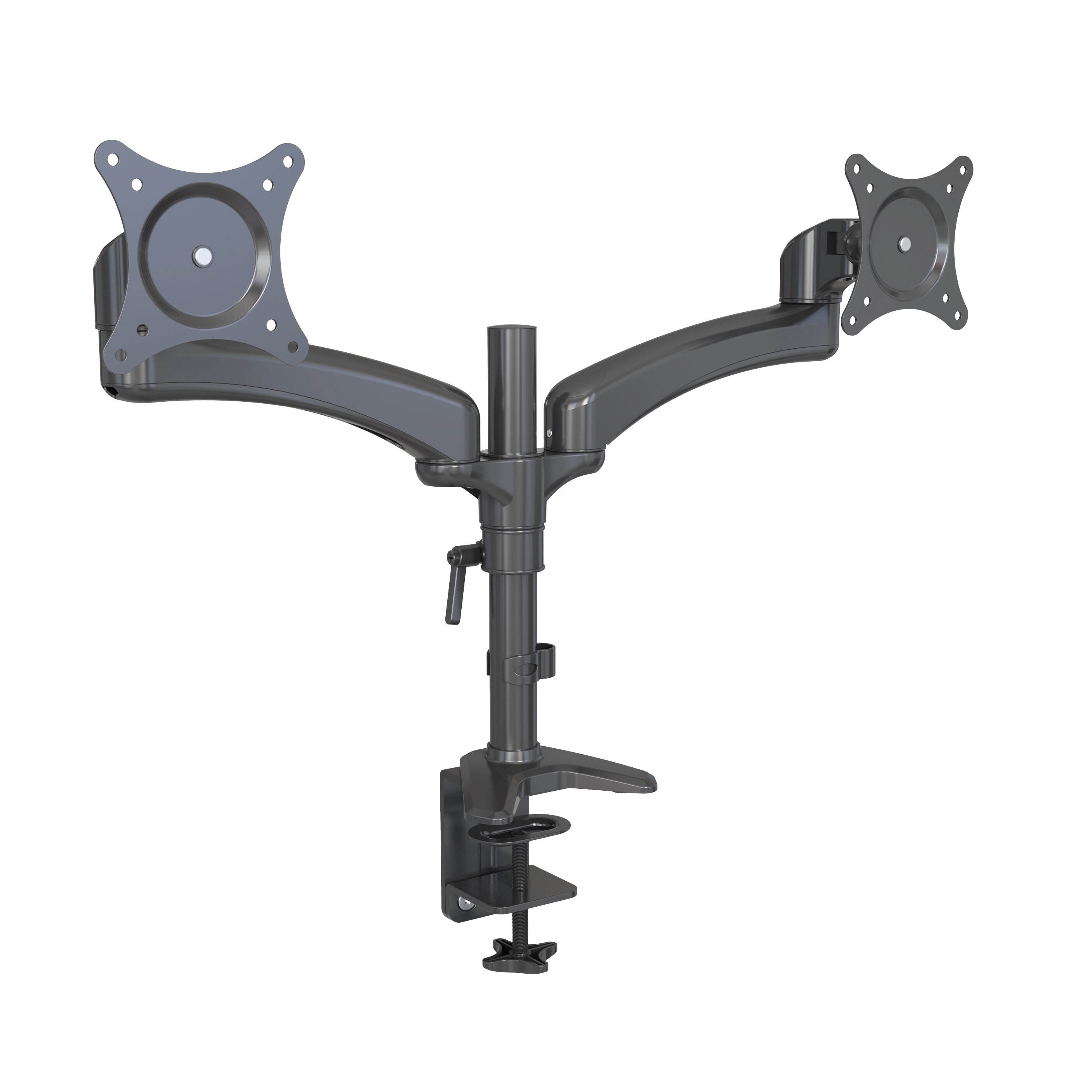 Dual-Arm Dual-Screen Monitor Stand with Multi-Angle Adjustable Aviation Aluminum Construction V-MOUNTS VM-FE122D
