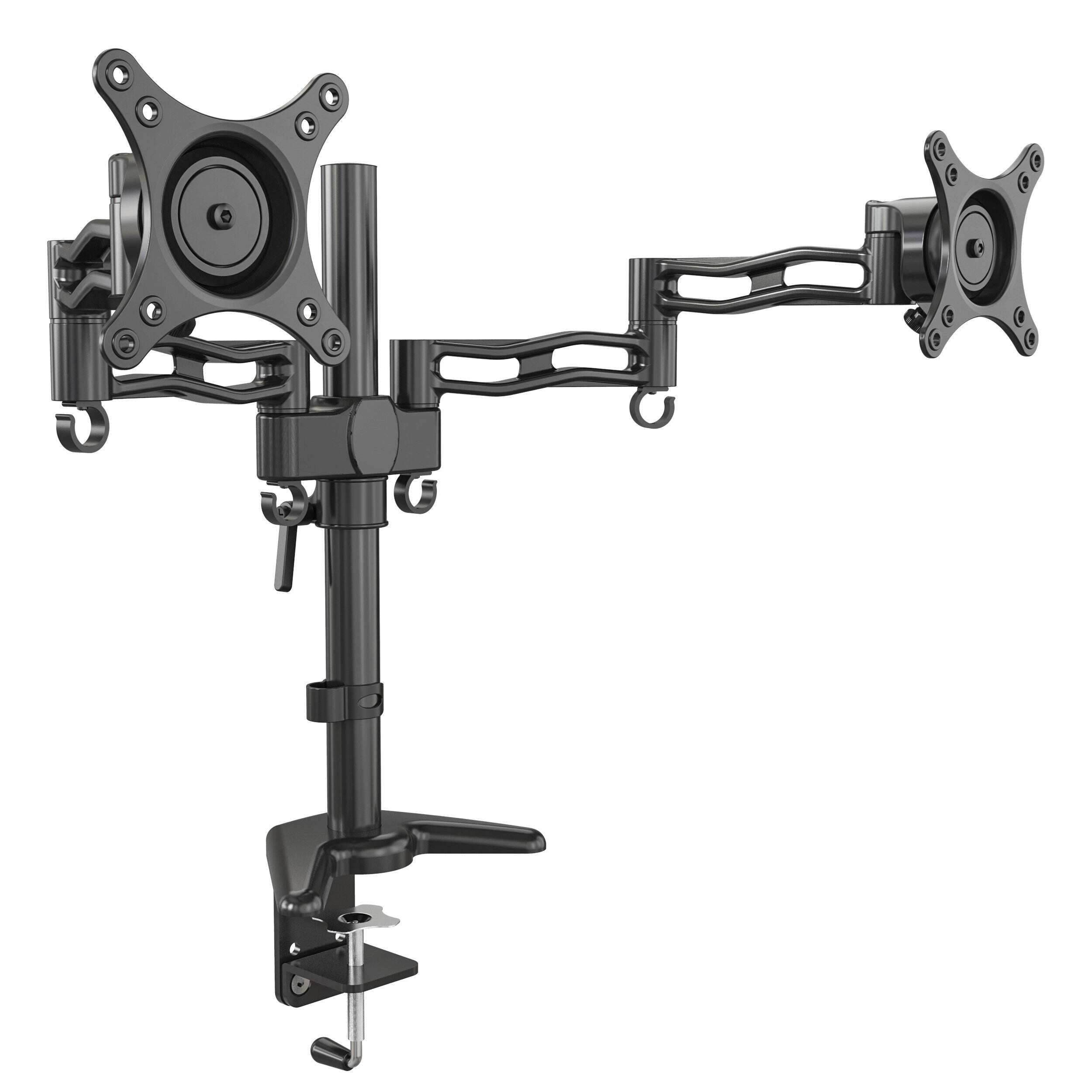 GS／TUV認証取得 13-32インチ画面対応 デュアルモニターアームデスクマウント - V-MOUNTS VM-D08
