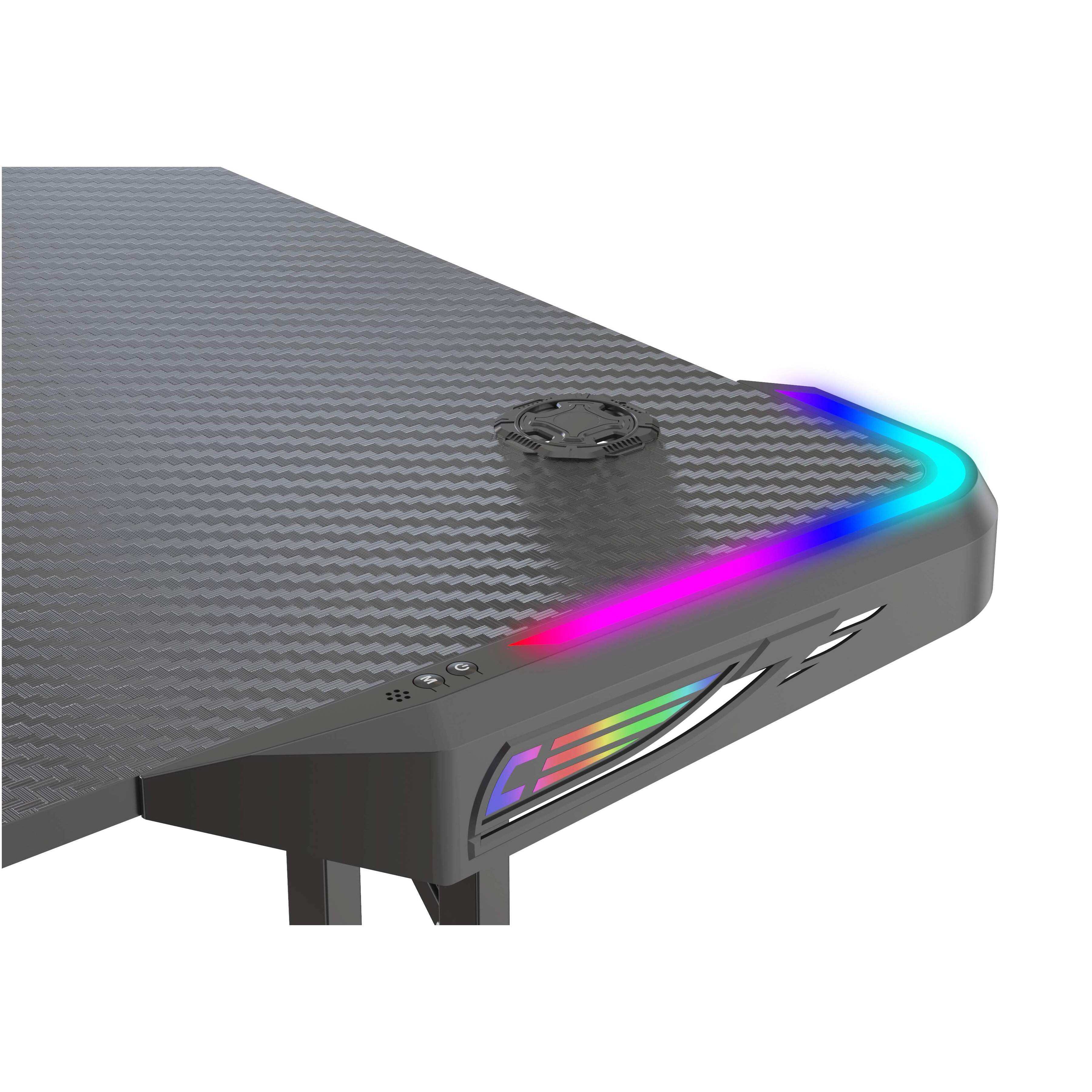 RGB Gaming Desk with Double-Sided Marquee Lighting & T-Legs – V-MOUNTS ...