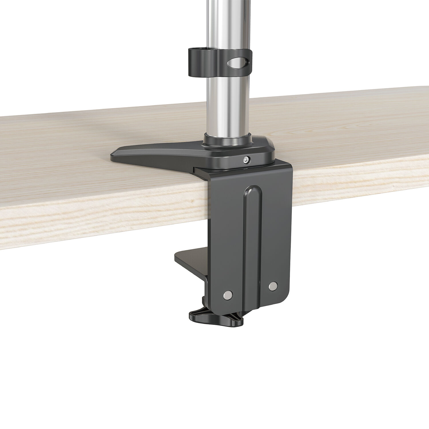 Aluminum Adjustable Single Monitor Mount Arm with Pole Stand and Cable ...