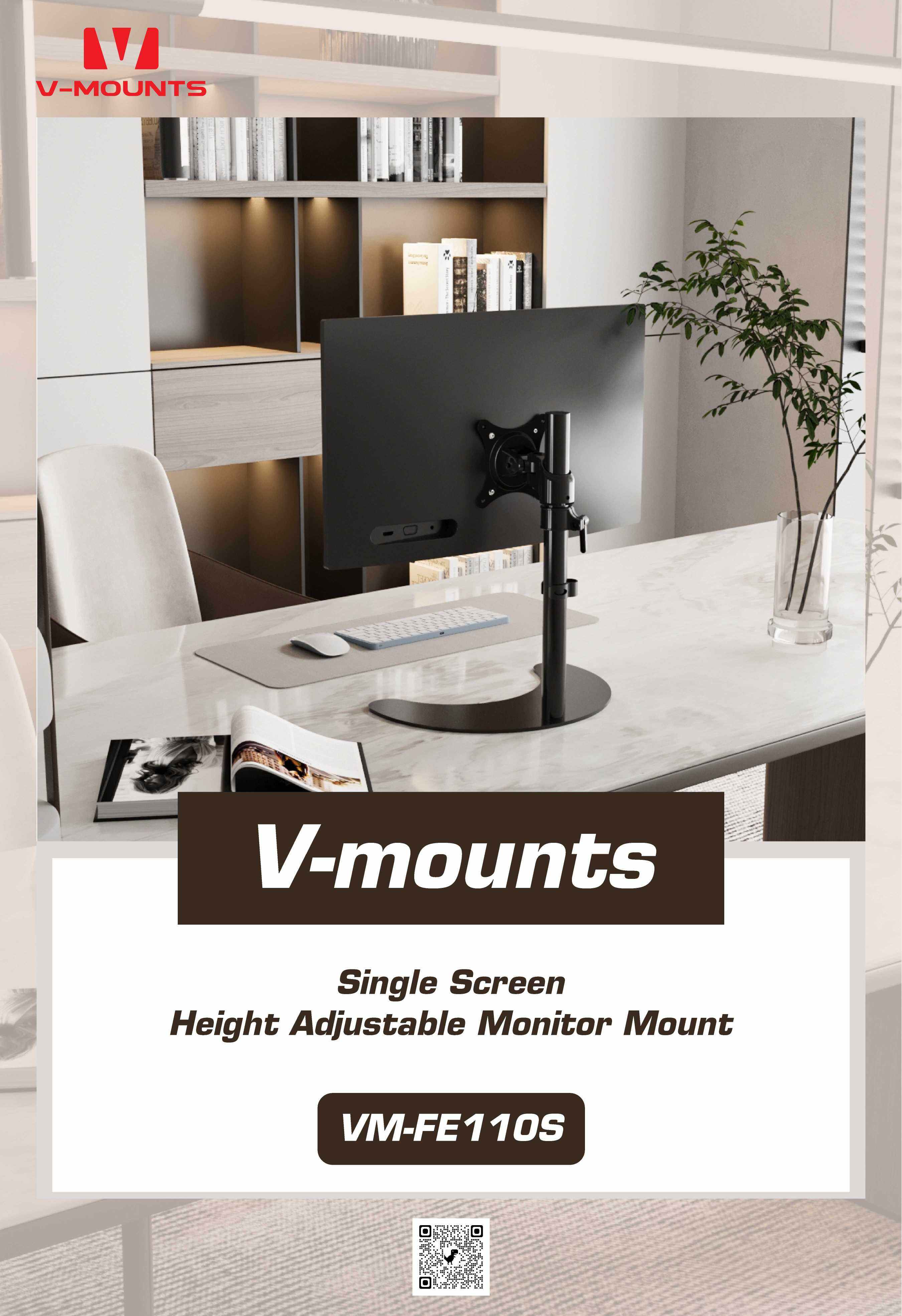 V-MOUNTS Braccia Articolate per Monitor FE110S
