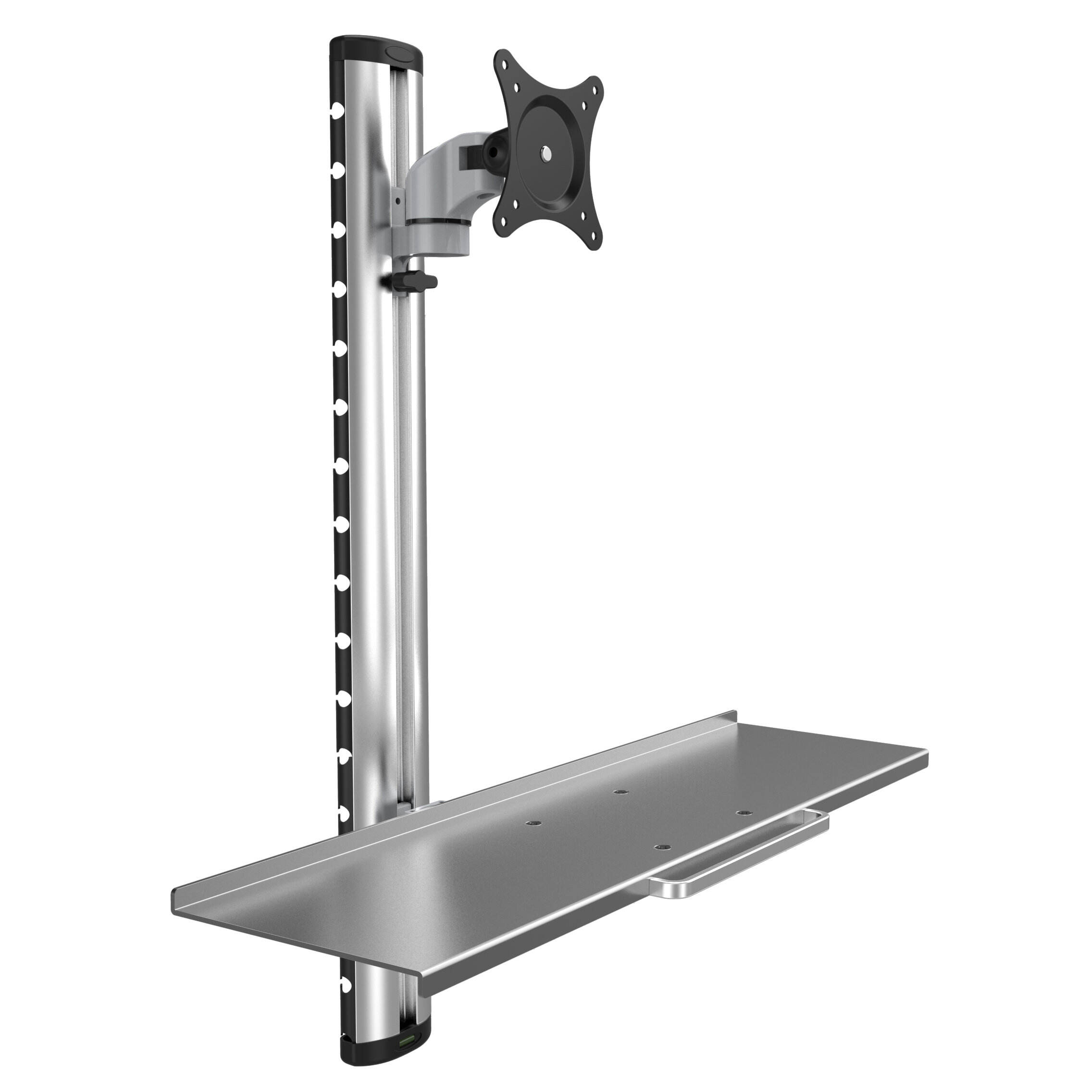 Wall Mounted Sit-Stand Desk Workstation with Monitor Arm – V-MOUNTS VM ...